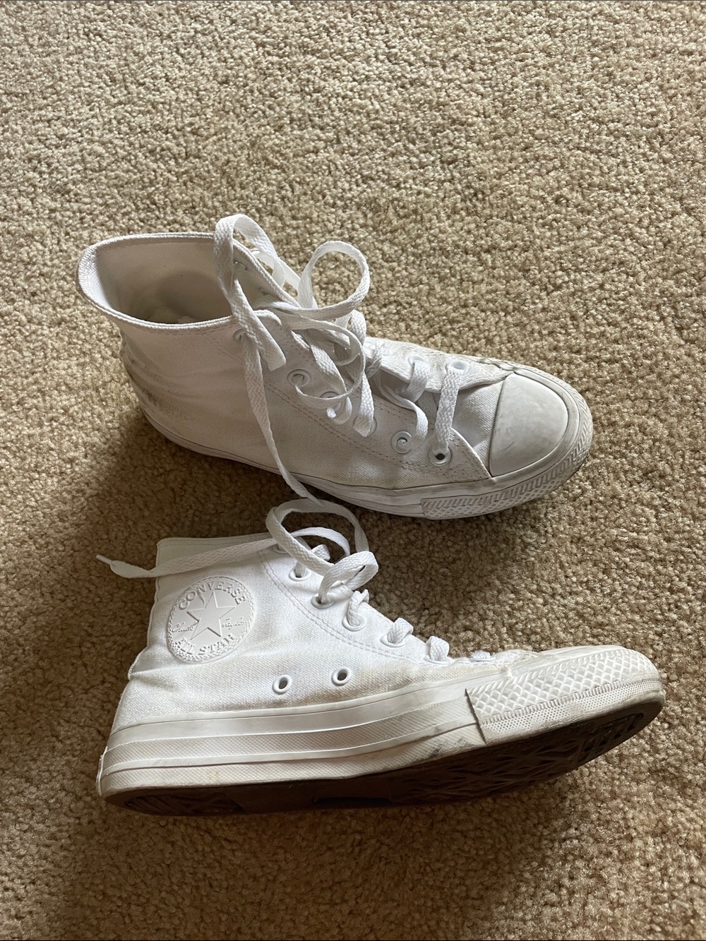 Converse White High-Top Canvas Sneakers